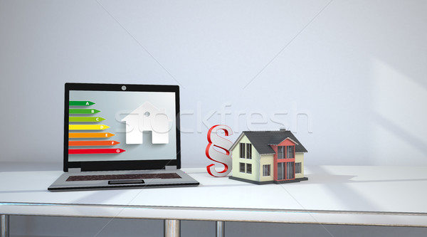 Notebook Room House Paragraph Energy Pass Stock photo © limbi007
