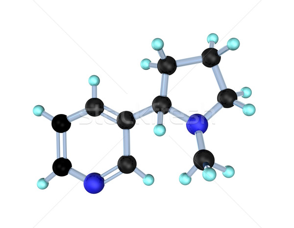 Stock foto: Nikotin · 3D-Darstellung · Aussehen · weiß · Wissenschaft · Labor