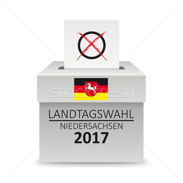 Voting Box Paper Landtagswahl Niedersachsen 2017 Stock photo © limbi007