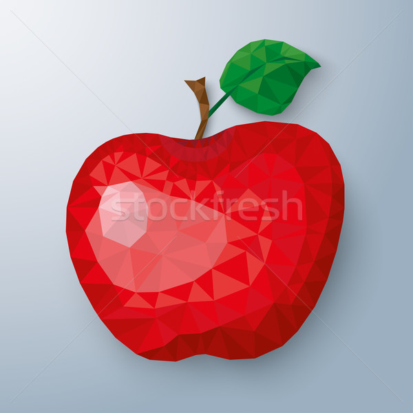 Low Poly Apple Fruit Stock photo © limbi007