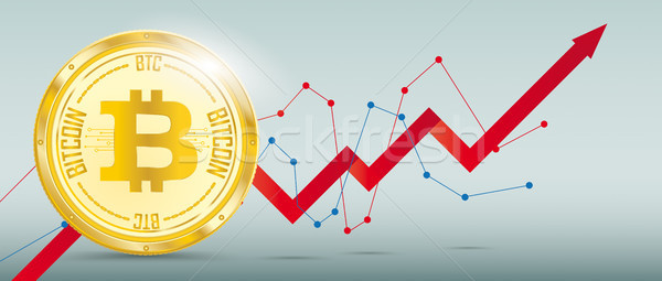 Stock photo: Golden Bitcoin Growth Chart