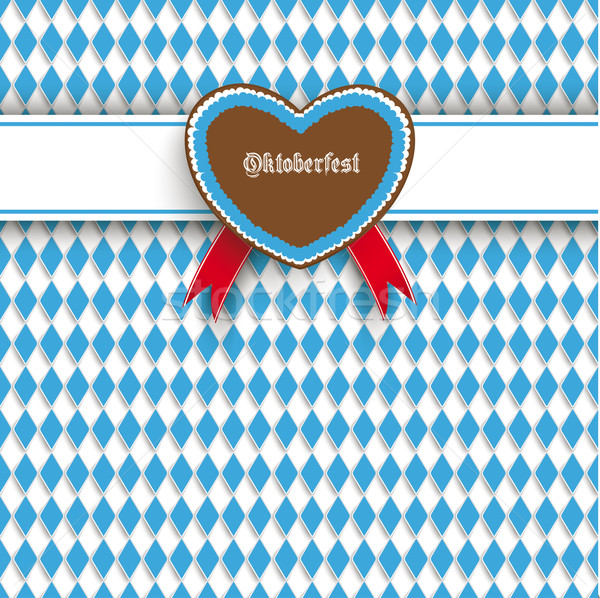 Bavarian Oktoberfest Flyer Banner Heart Stock photo © limbi007