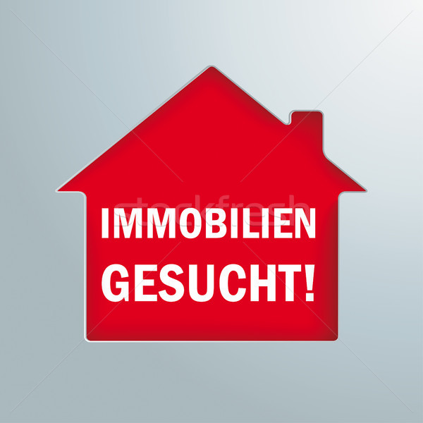 Stockfoto: Huis · gat · tekst · gezocht · eps · 10