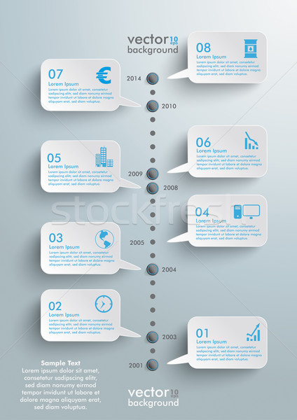 Timeline projektu chmury szary Zdjęcia stock © limbi007