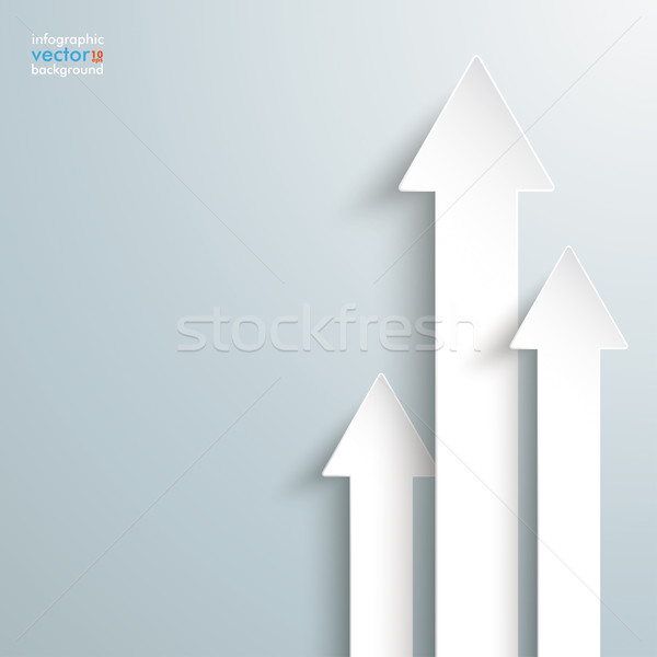 Three White Arrows Growth Stock photo © limbi007