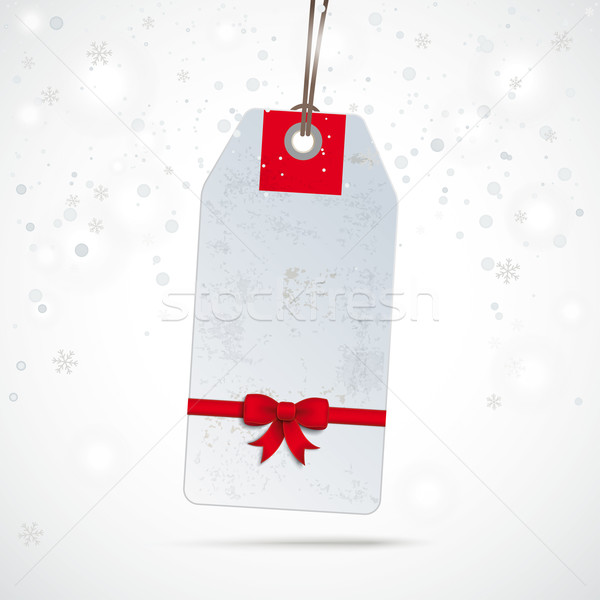 Prijs sticker christmas sneeuwvlokken witte Stockfoto © limbi007