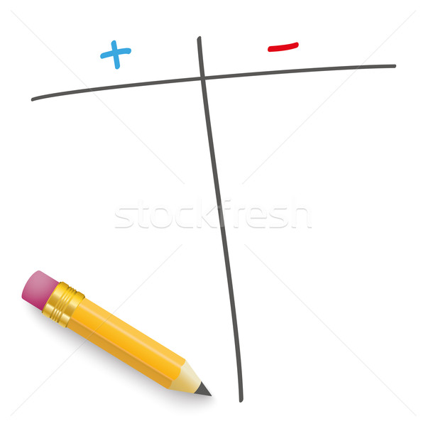 Kalem liste beyaz eps 10 vektör Stok fotoğraf © limbi007