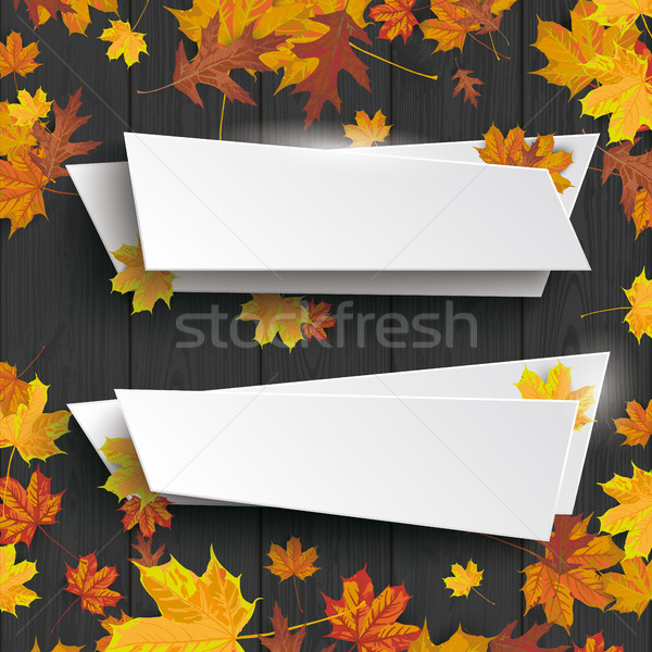 Black Wood Background 2 Abstract Banners Stock photo © limbi007