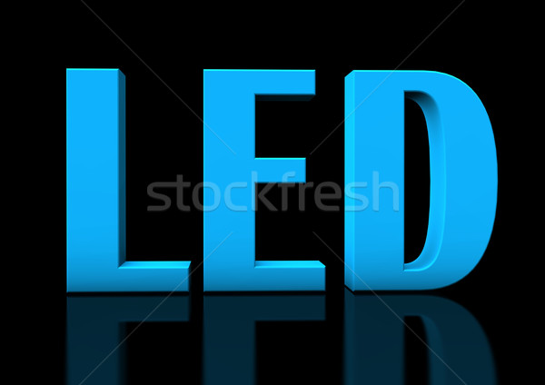 Stockfoto: Blauw · tekst · business · licht · lamp · zwarte