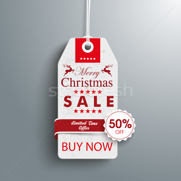 Christmas 50off Price Sticker Emblem Stock photo © limbi007