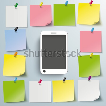 Wood Background Smartphone Stickers Stock photo © limbi007