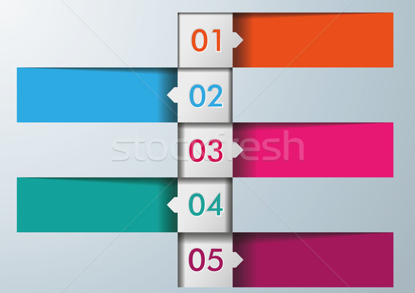 Infographic 5 Squares Background Stock photo © limbi007