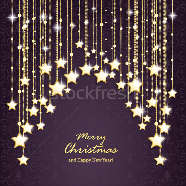 Stock photo: Purple Ornaments 3 White Frames