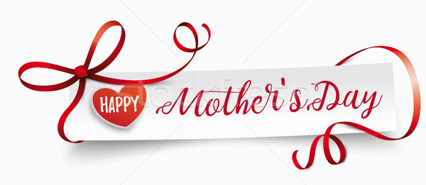 Paper Banner Ribbon Mothers Day Stock photo © limbi007