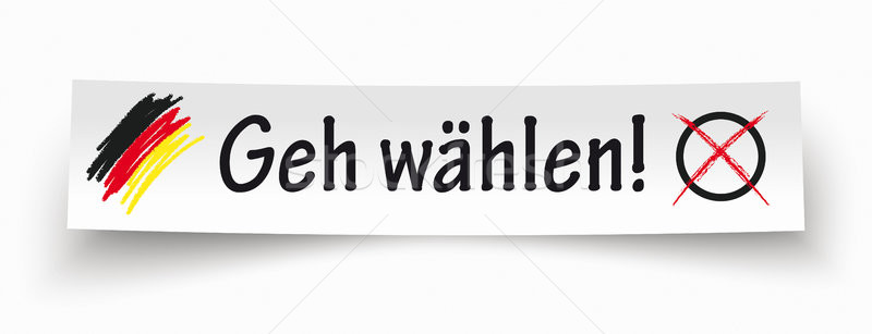 Paper Banner Geh Waehlen Stock photo © limbi007