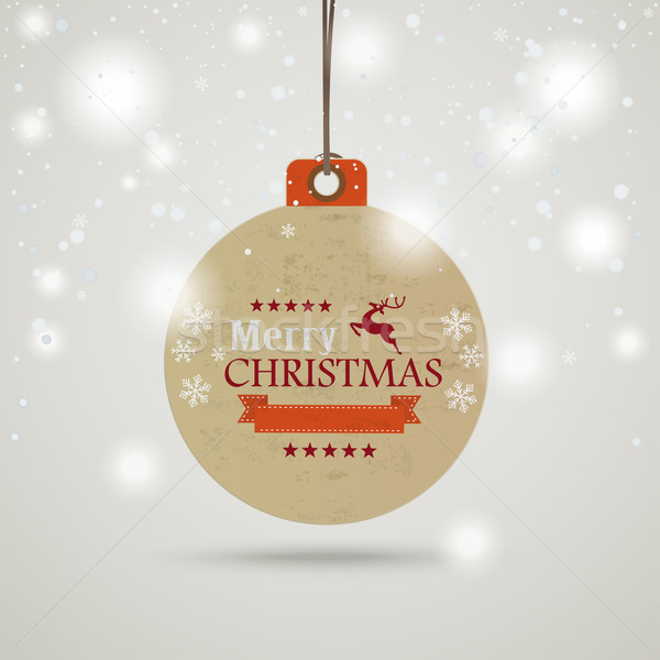 Christmas Bauble Price Sticker Snow PiAd Stock photo © limbi007