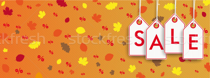 [[stock_photo]]: Suspendu · prix · autocollants · automne · vente · tête