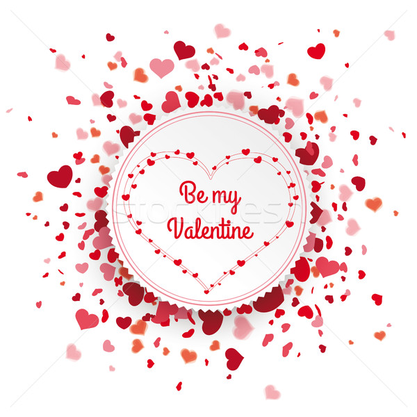 Emblem Confetti Hearts Cover My Valentine Stock photo © limbi007