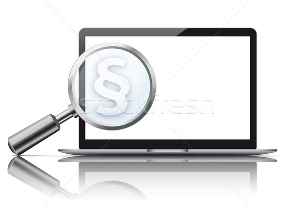 Notebook Loupe Mockup Mirror Paragraph Stock photo © limbi007