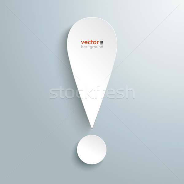 Grand point d'exclamation gris eps 10 vecteur [[stock_photo]] © limbi007