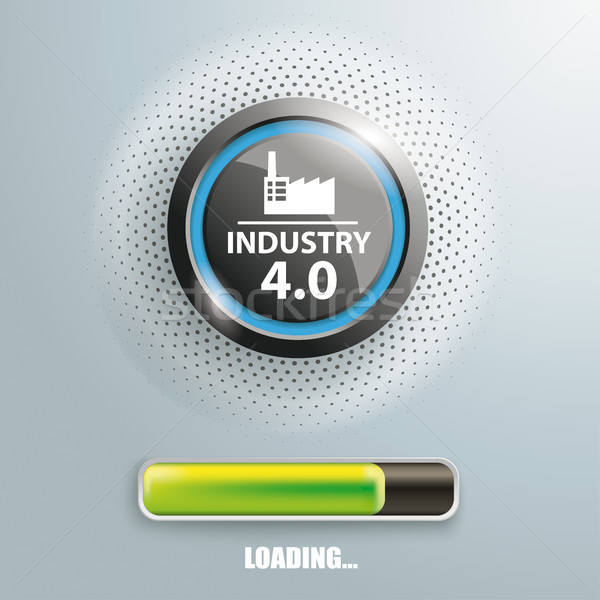 Click Hand Push Button Industry 4.0 Loading Stock photo © limbi007