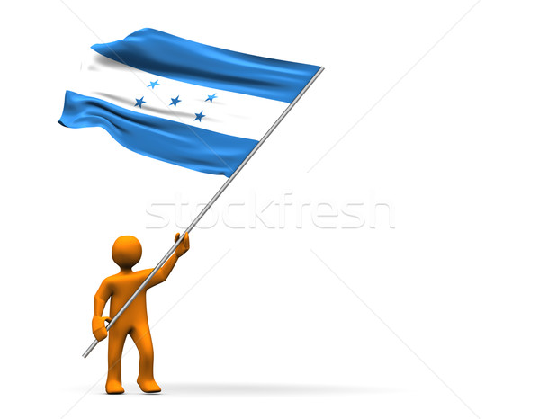 Stock fotó: Honduras · ventillátor · illusztráció · külső · nagy · zászló