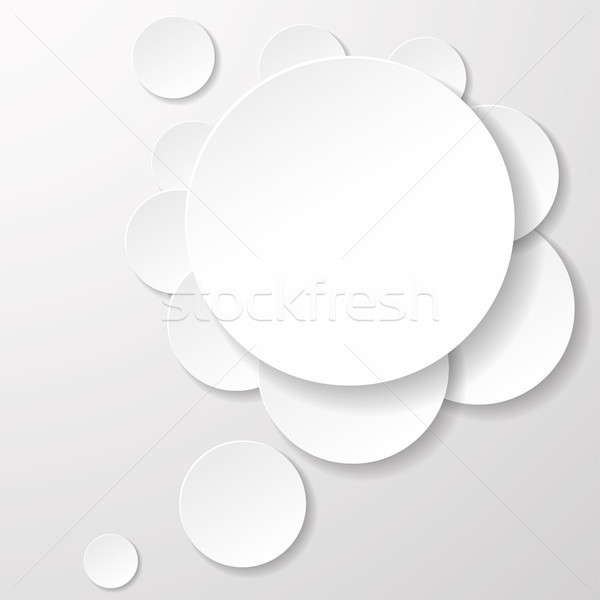 White Speech Bubble Paper Circles Stock photo © limbi007