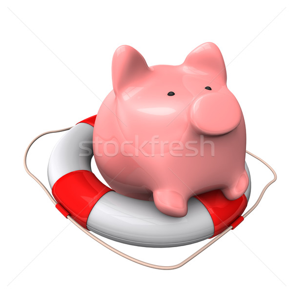 Piggy Bank Lifebelt Stock photo © limbi007