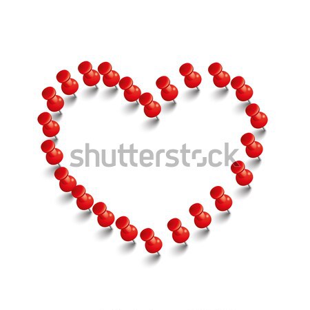 Red Thumbtack Heart Stock photo © limbi007