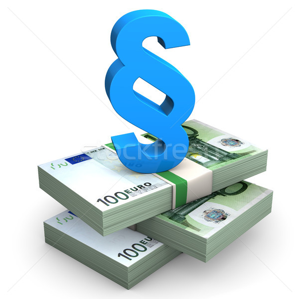 Euros note paragraphe bleu blanche signe [[stock_photo]] © limbi007