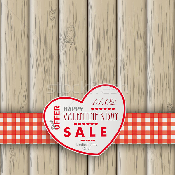 Heart ValentinsdayWooden Background Stock photo © limbi007