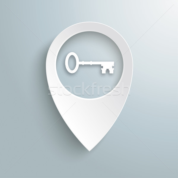 White Location Marker Key Stock photo © limbi007