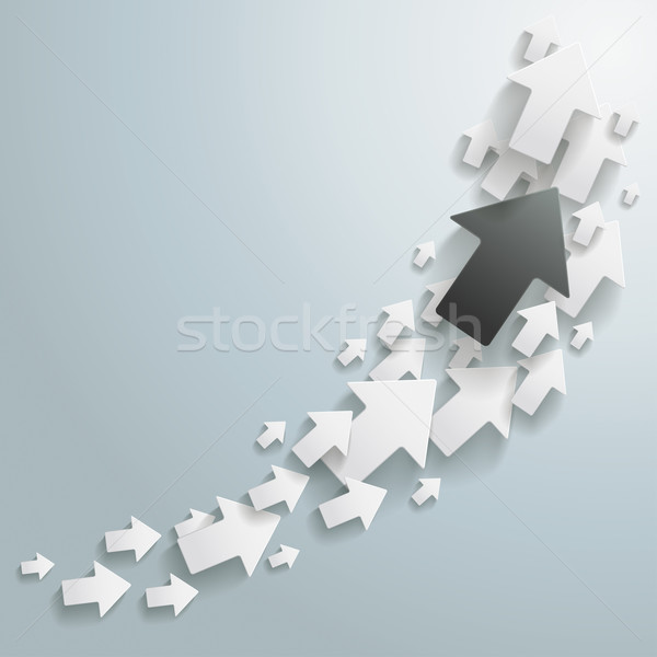 White Arrows Chart Black Growth Stock photo © limbi007