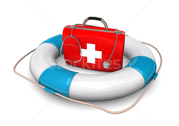 Lifebelt First Aid Case Stock photo © limbi007