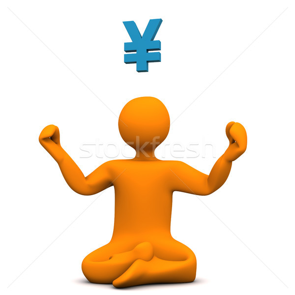 Yoga yen orange poste symbole [[stock_photo]] © limbi007