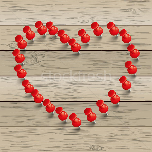 Red Thumbtack Heart Stock photo © limbi007