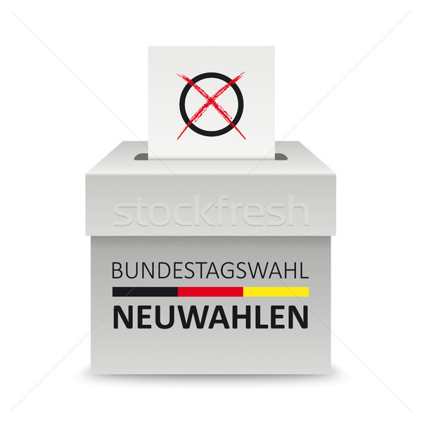 Voting Box Paper Bundestagswahl Neuwahlen Stock photo © limbi007