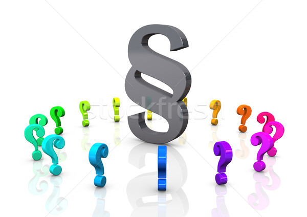 Paragraph Colorful Question Marks Stock photo © limbi007