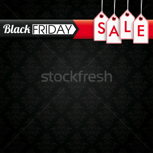 Black friday acoperi preţ autocolante tapet ornamente Imagine de stoc © limbi007