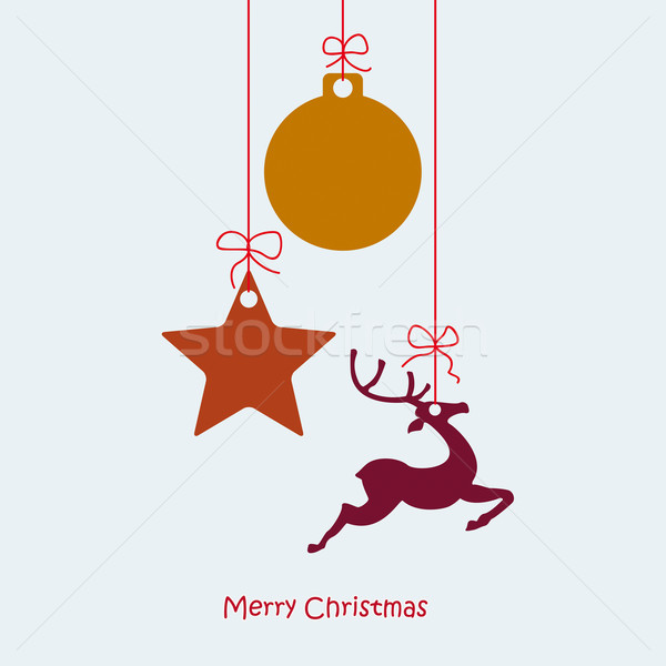 Just Christmas Card Star Rentier Stock photo © limbi007