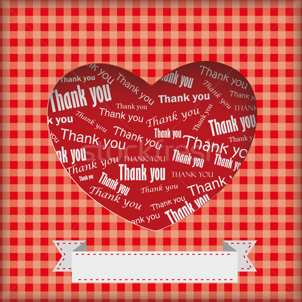 Stock photo: Heart Thank You Background