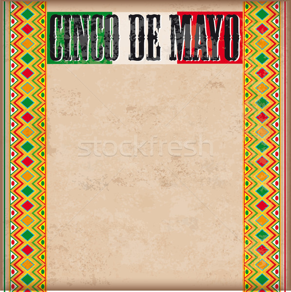 復古 覆蓋 墨西哥人 首飾 旗 文本 商業照片 © limbi007