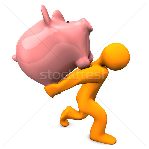 Piggy Bank Burden Stock photo © limbi007