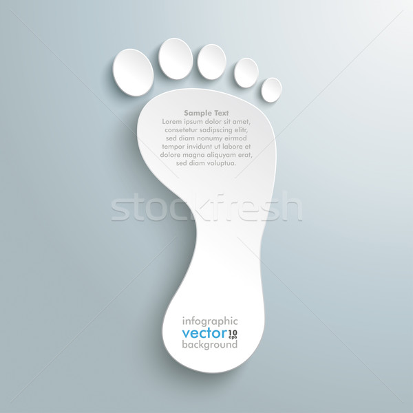 Witte voetafdruk ontwerp grijs eps Stockfoto © limbi007