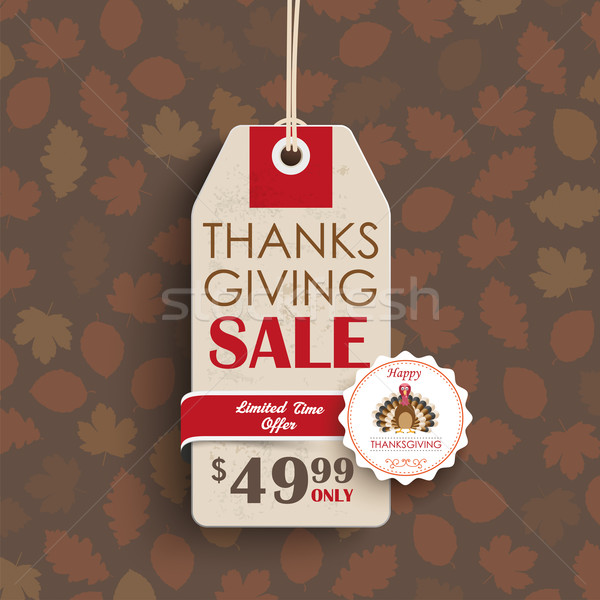 Price Sticker Emblem Turkey Thanksgiving Stock photo © limbi007