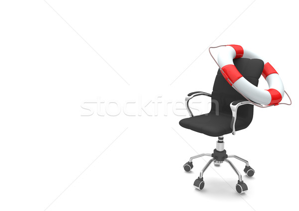 Stock foto: Stuhl · weiß · 3D-Darstellung · Büro · Leben · Manager