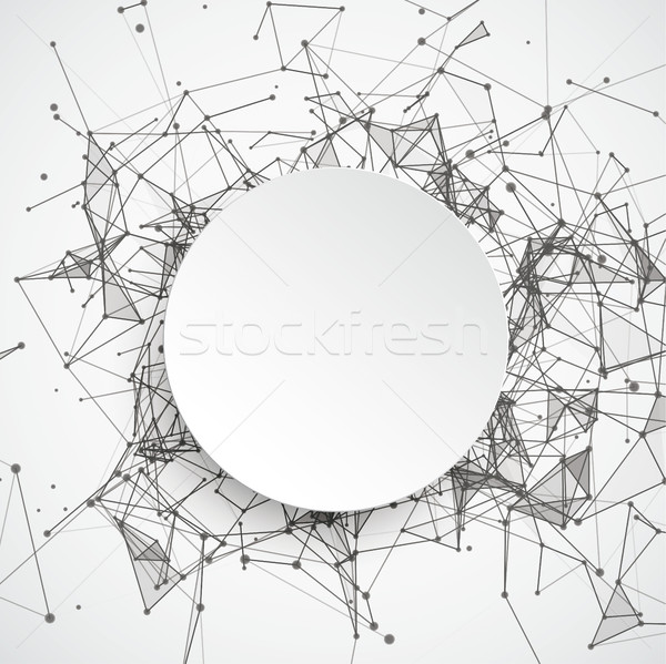 Abstract Background Connected Dots Paper Circle Stock photo © limbi007