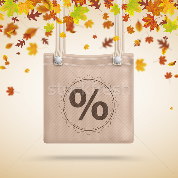 Brown Purse Bag Percent Autumn Foliage Stock photo © limbi007