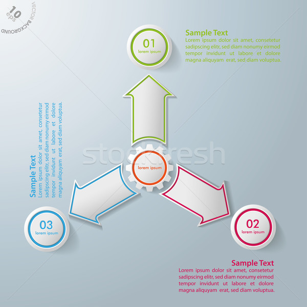 Gears Three Options With Arrows Stock photo © limbi007