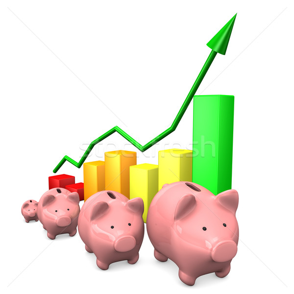 Piggy Banks Chart Stock photo © limbi007